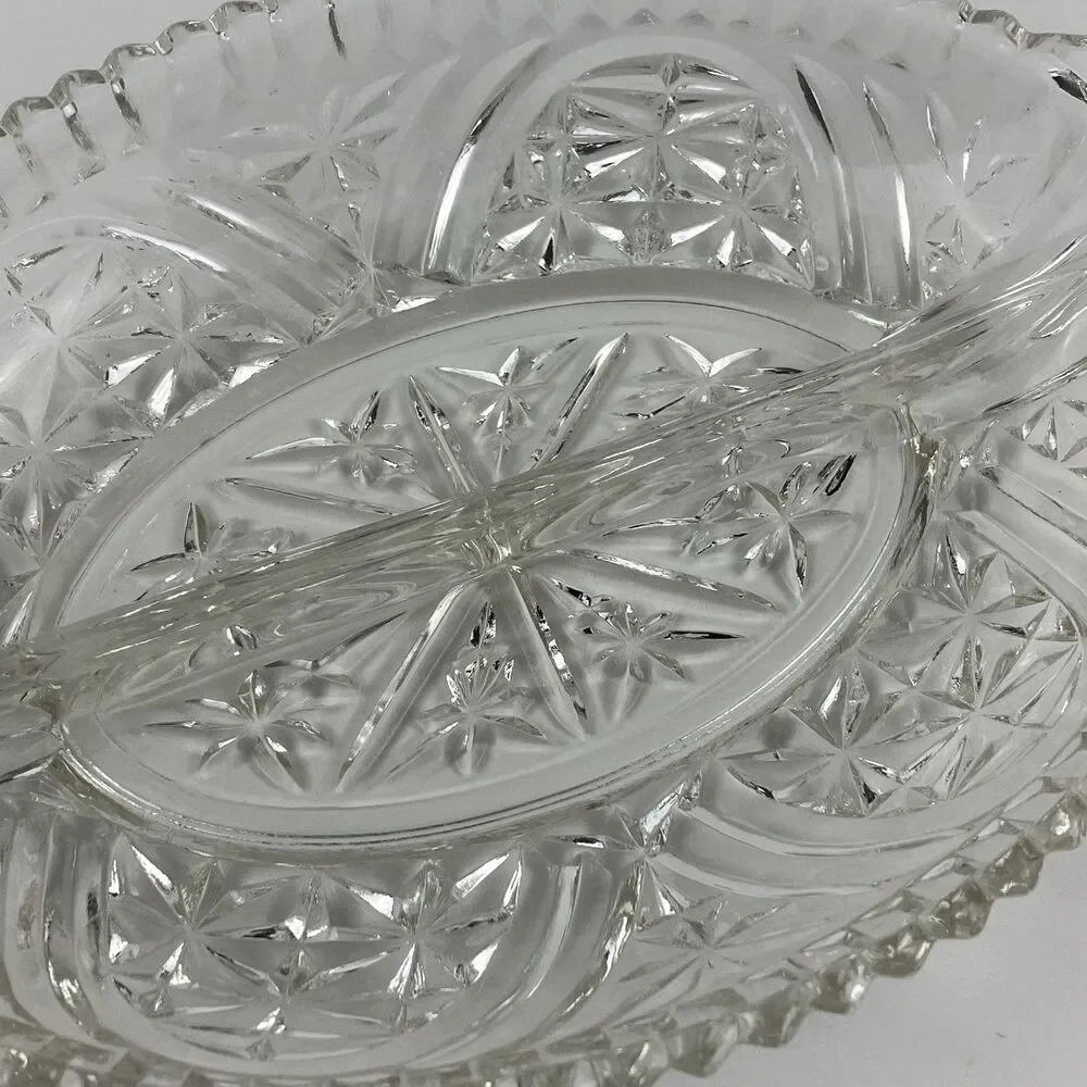 Lot of 10 Glass Unbranded Clear Crystal Vintage Glassware